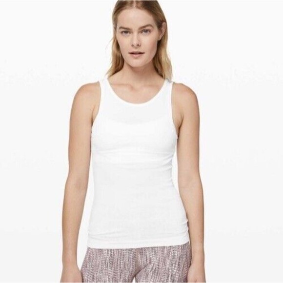 lululemon athletica Tops - Lululemon Tank Top Size 6 Seek Simplicity Top White Classic Preppy Women's